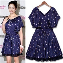 韩国女装CD00042HEEL-STAR2013夏装新款明星进口连衣裙现货