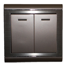 86型豪华个性时尚设计彩色不锈钢拉丝系列墙壁开关/大量批发