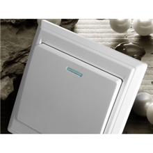 一位开关（双控）HKILG/丽光LGV7纯白色家装温州龙湾墙壁开关厂