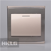 一开(单控）超越西门子、西蒙86暗装香槟金色不锈钢拉丝插座