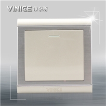 墙壁开关面板单开双控开关一开双控开关单联家用开关拉丝开关特价