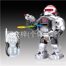 遥控机器人打飞盘跳舞太空战士正品锋源28083