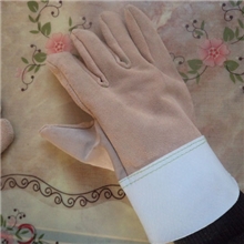 革膊短牛皮出口手套劳保手套防护手套电气焊手套防火星手套