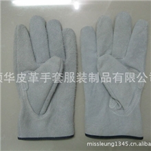 厂家现货供应牛二层皮本色皮革司机手套