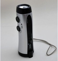 厂家直销户外应急手摇充电器，收音机LED强光灯FK-300