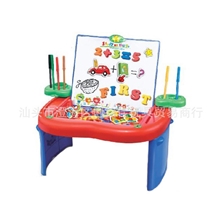 淘宝热销益智玩具儿童趣味学习桌儿童益智苹果型学习桌