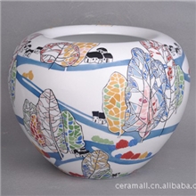 家园釉下五彩花瓶彭玲中国陶瓷艺术大师高级工艺美术师