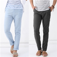 2013夏装新款亚麻裤男宽松休闲裤男裤五色入