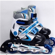 成人/溜冰鞋儿童单鞋旱冰鞋溜冰鞋直排可调节不闪光PU轮