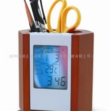 供应七彩万年历笔筒/多功能笔筒/木质笔筒/广告礼品