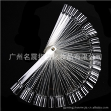 美甲扇形色卡指甲油色卡50根扇形色卡孔雀屏色卡美甲工具