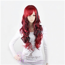 升华假发高温丝动漫COS彩色假发长卷发CF_025