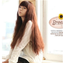 鼎好假发蓬松玉米烫假发长发齐刘海哑光女生假发长卷发