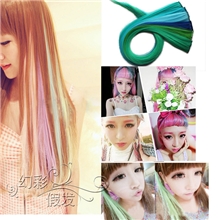 日韩原宿荧光彩色发片挑染漂染发片彩色直接发彩色接发片