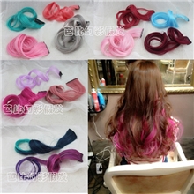 独家彩色卷发片卷发接发片高温丝卷发片三卡定制