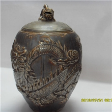 香缘道鎏金铁铀龙凤呈祥茶叶罐