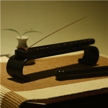 禅韵香风黑檀带底琴炉含香礼盒黑檀长香筒香文化礼盒（特价）