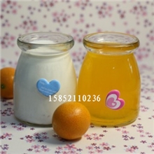 【批发零售】供应各种100克高白料玻璃瓶布丁奶瓶质量优布丁瓶