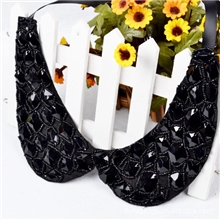 2012黑树脂亚克力宝石衣领项链假领假衣领围领黑色mz040