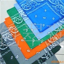 全棉印花头巾、包头巾、方巾&lsquo;多功能头巾厂家直销