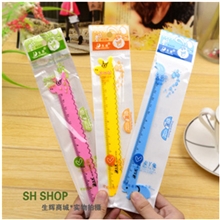 生辉@可爱长颈鹿大象尺子直尺刻度尺韩国文具创意文具学生奖品