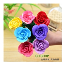 A005-6新奇特软陶笔仿真花笔仿真玫瑰花笔礼品促销笔D236