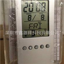 透明笔筒厂家直销电子万年历透明电子笔筒