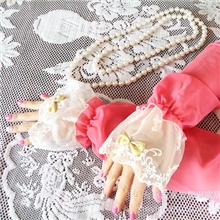 韩版雪纺防晒袖套蕾丝防紫外线袖套骑车护臂臂套长夏