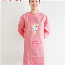 批发罩衣大人反穿衣时尚厨房长袖围裙防水防污工作服罩衣