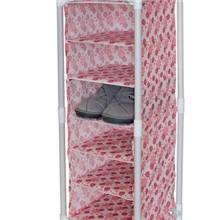 鞋架厂家供应六层无纺布鞋架鞋子收纳架滑轮式鞋架置物架现货