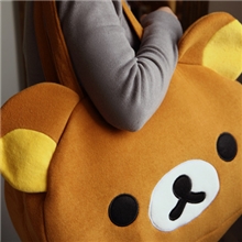 批发供应轻松熊松弛熊懒懒熊萌熊头毛绒大背包单肩包