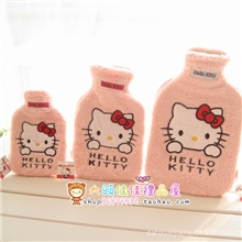 批发hellokitty/砂糖兔毛绒热水袋/暖水袋中号含内胆1000毫升