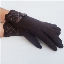 新款秋冬季女式手套批发可爱蝴蝶结羊毛保暖手套义乌厂家批发