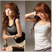 烫钻蕾丝打底吊带背心批发夏季时尚百搭打底衫免费加盟代发货