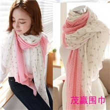 义乌爆款规则圆点巴里纱围巾百搭超长围巾丝巾披肩批发E10