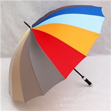 品牌伞高尔夫彩虹伞高档广告礼品伞深圳雨伞批发出口韩国雨伞