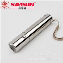 BK31厂家直销不锈钢强光手电筒CREEQ5远射充电两用小钢炮