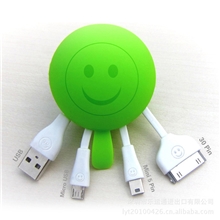 厂家供应新款多功能数据线数码三合一数据线多功能礼品数据线