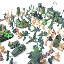 二战兵人战士6厘米兵人套装122件套男孩军事玩具