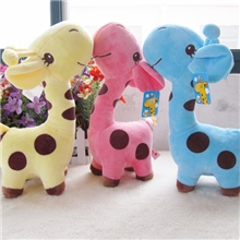 婚庆活动送礼彩色长颈鹿胖小鹿公仔毛绒玩具圣诞节礼品批发娃娃
