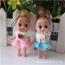 包邮厂家直销8CM点花小丑娃娃手机饰品挂件创意小礼品，饰品批发