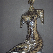 会所金属工艺品雕塑礼品圆片摆件