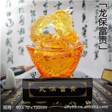 供应古法烧制琉璃，龙年新款琉璃-龙保富贵