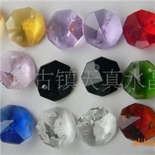 供应水晶灯饰挂件仿进口水晶灯饰挂件彩色八角珠水晶灯饰挂件