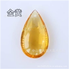 批发水滴水晶金黄色38mm水滴水晶吊坠