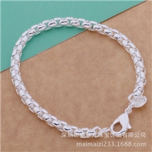 欧美手饰手链批发925银饰复古十字圆盒链手链特价饰品混批包邮