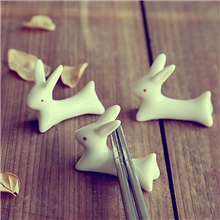 陶瓷工艺品陶瓷筷子架创意可爱家居日用zakka日式陶艺兔7403