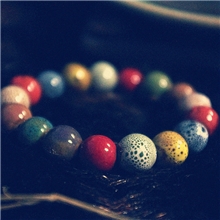 陶瓷手链时尚手工窑变串珠手链混搭街头zakka手作饰品志z0038