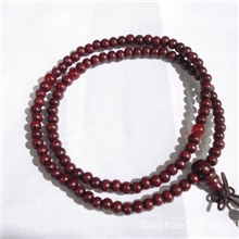 红檀木佛珠108颗带结红木珠子5mm6mm8mm念珠绕圈手链批发