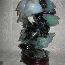 天然玉石宝石玉器玉雕雕刻礼品巴西彩色玛瑙松鹤鹰工艺品家居摆设